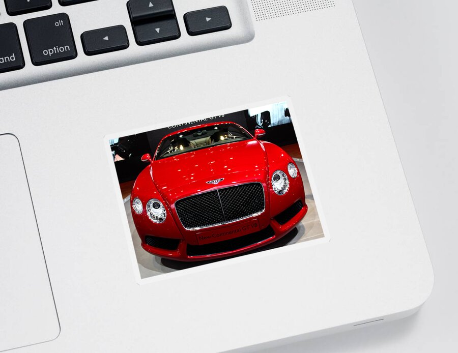 Bentley Sticker featuring the photograph Bentley Continental GT V8 by Rachel Cohen