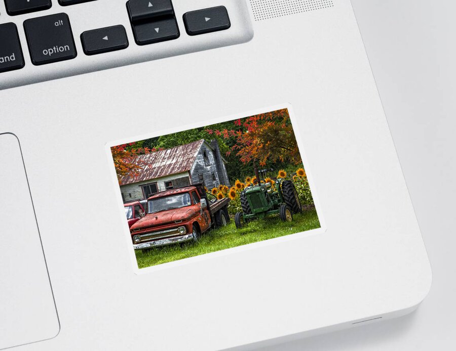 Appalachia Sticker featuring the photograph Best Friends by Debra and Dave Vanderlaan