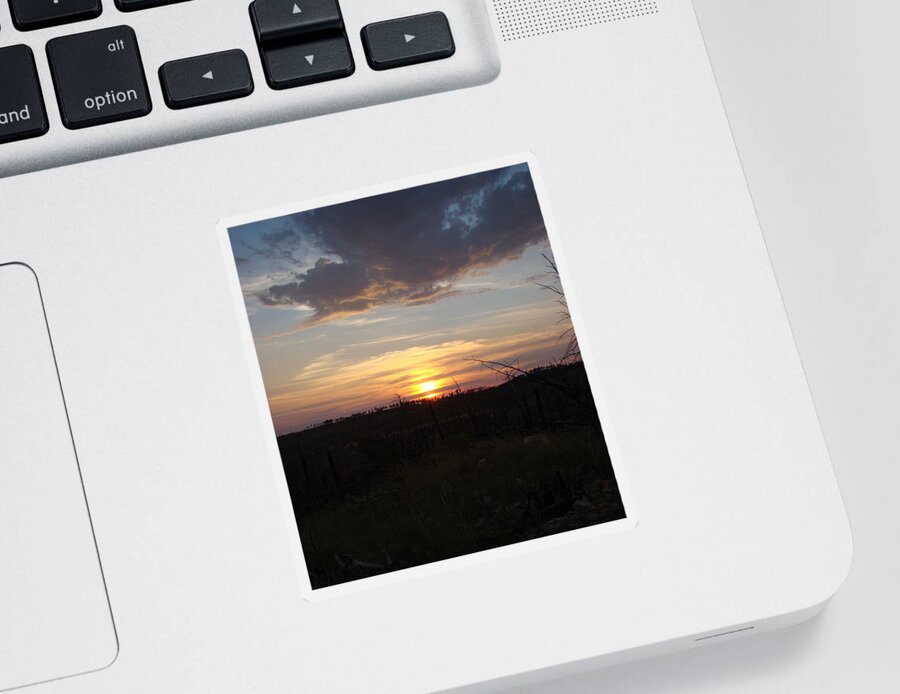 Sunset Sticker featuring the photograph Black Hills Sunset III by Cathy Anderson