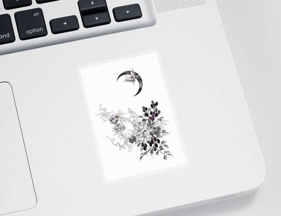 Abundance Sticker featuring the photograph Blackberry Bush And Butterflies by Ikon Ikon Images