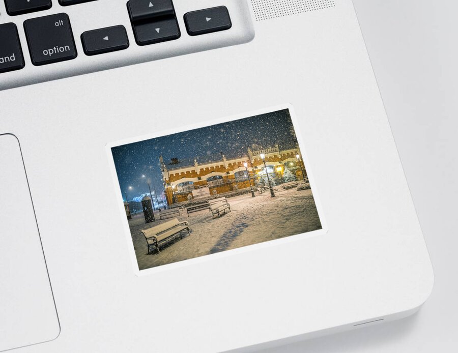 Winter Sticker featuring the photograph Blizzard by Jaroslaw Grudzinski