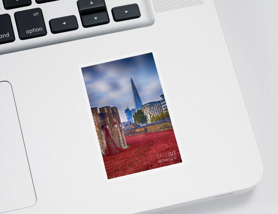 Poppies Sticker featuring the photograph Blood Swept Lands 5 by Chris Thaxter
