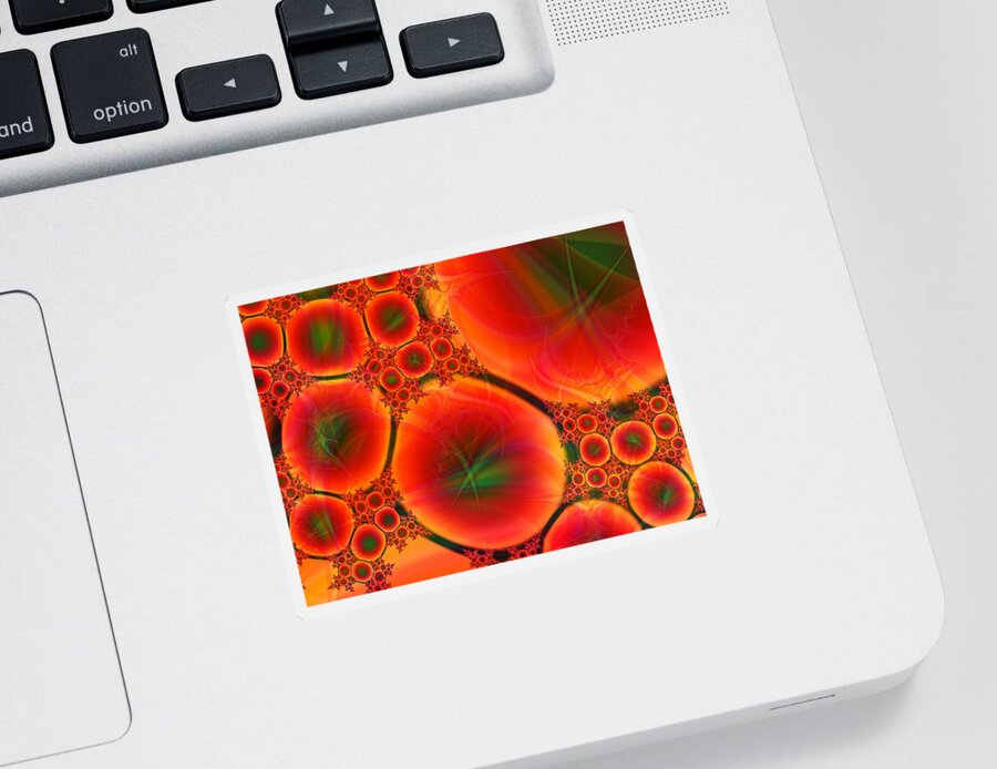 Computer Sticker featuring the digital art Blood Type by Anastasiya Malakhova
