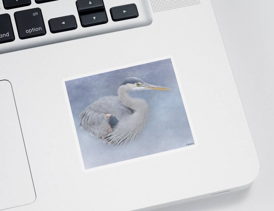 Creativity Sticker featuring the photograph Blue Heron Art - Creativity by Jordan Blackstone