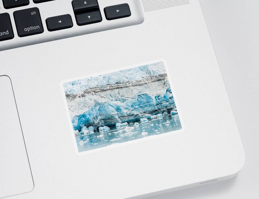 Alaska Sticker featuring the photograph Blue Ice by Melinda Ledsome