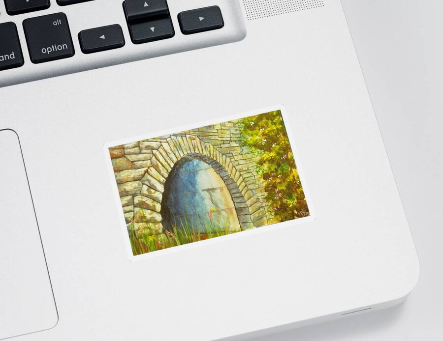Blue Ridge Parkway Sticker featuring the painting Blue Ridge Tunnel by Nicole Angell