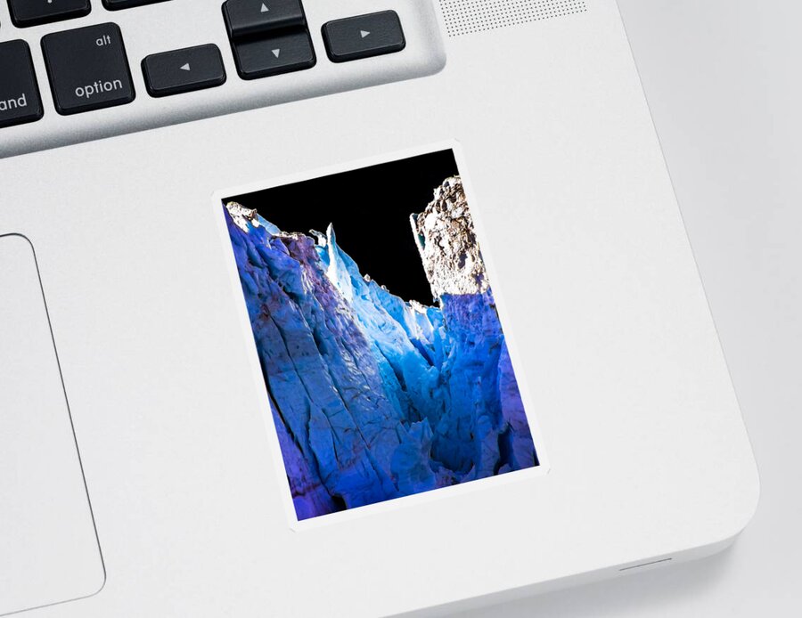 Iceberg Sticker featuring the photograph Blue Shivers by Karen Wiles