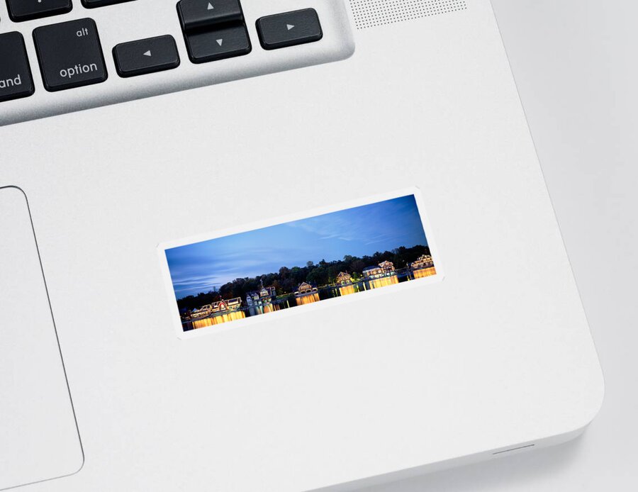 Photography Sticker featuring the photograph Boathouse Row Philadelphia Pennsylvania by Panoramic Images
