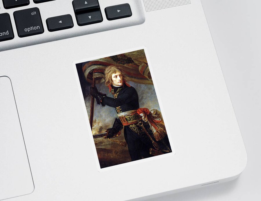 Bonaparte On The Bridge Sticker featuring the painting Bonaparte on the Bridge by Jean Antoine Gros