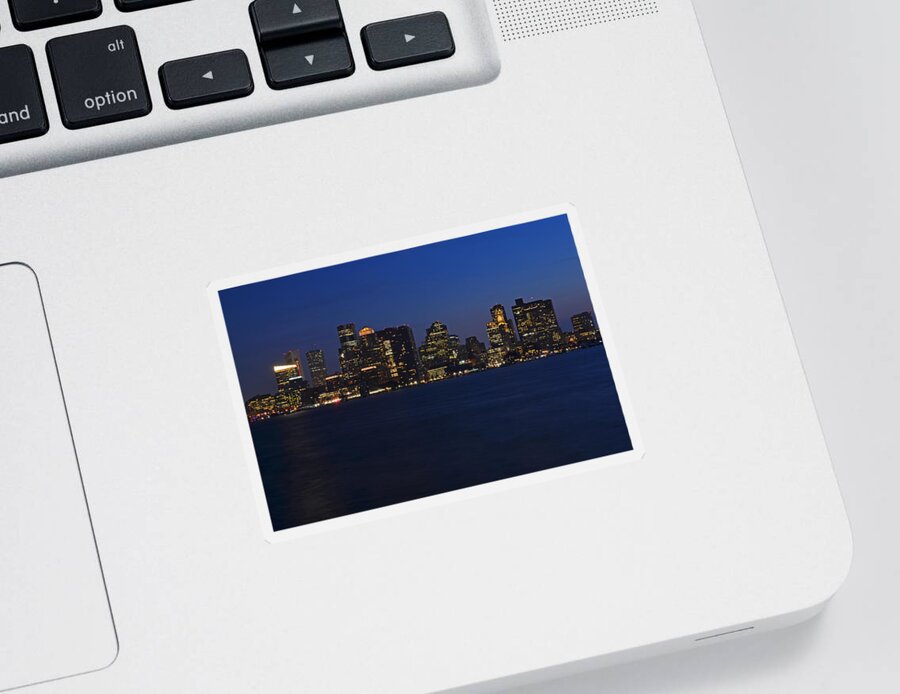 Boston Sticker featuring the photograph Boston Skyline from East Boston by Toby McGuire