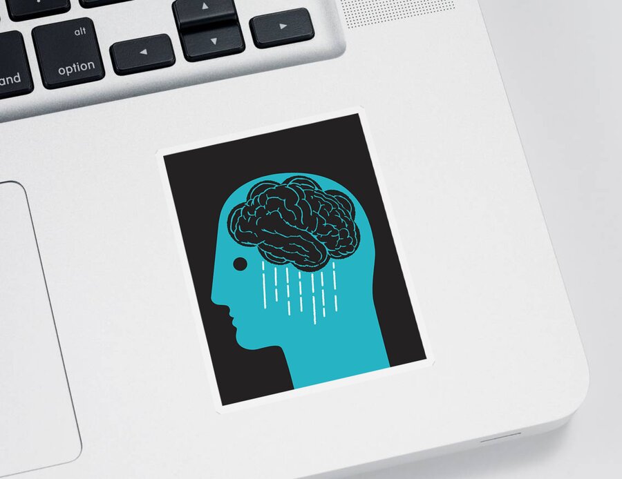 Adversity Sticker featuring the photograph Brain As Storm Cloud by Ikon Ikon Images