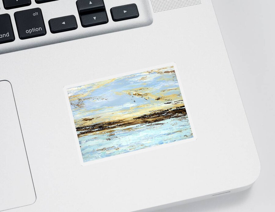 Costal Sticker featuring the painting Breakwater by Tamara Nelson