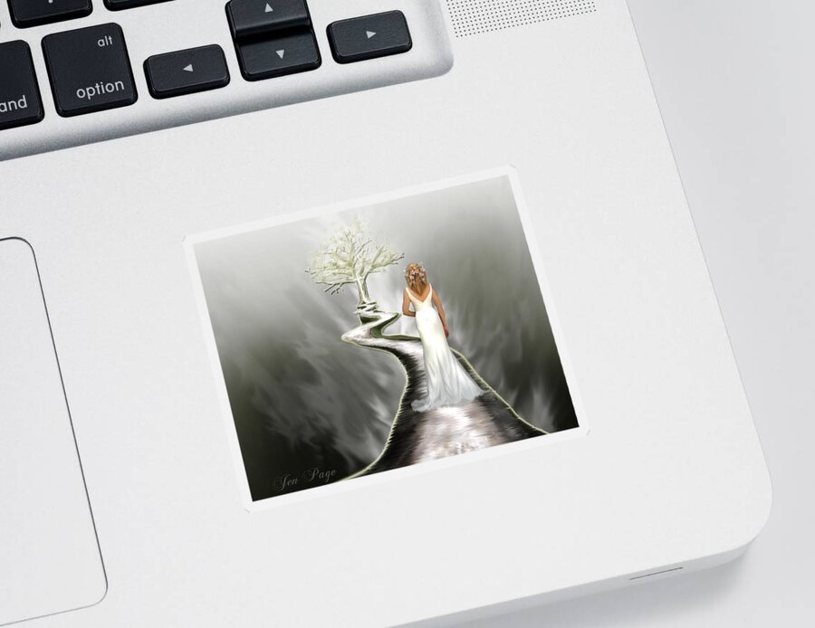 Bride Of Christ Sticker featuring the digital art Bride of Christ by Jennifer Page