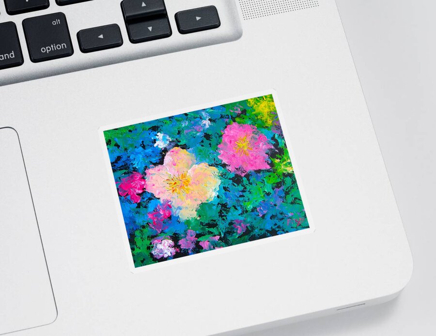 Poppies Sticker featuring the painting Brilliant Flower Garden by Jan Matson