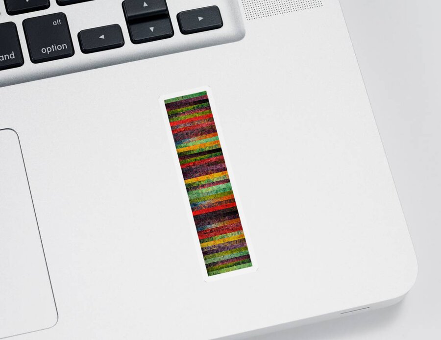 Brocade Sticker featuring the painting Brocade and Stripes Tower 2.0 by Michelle Calkins