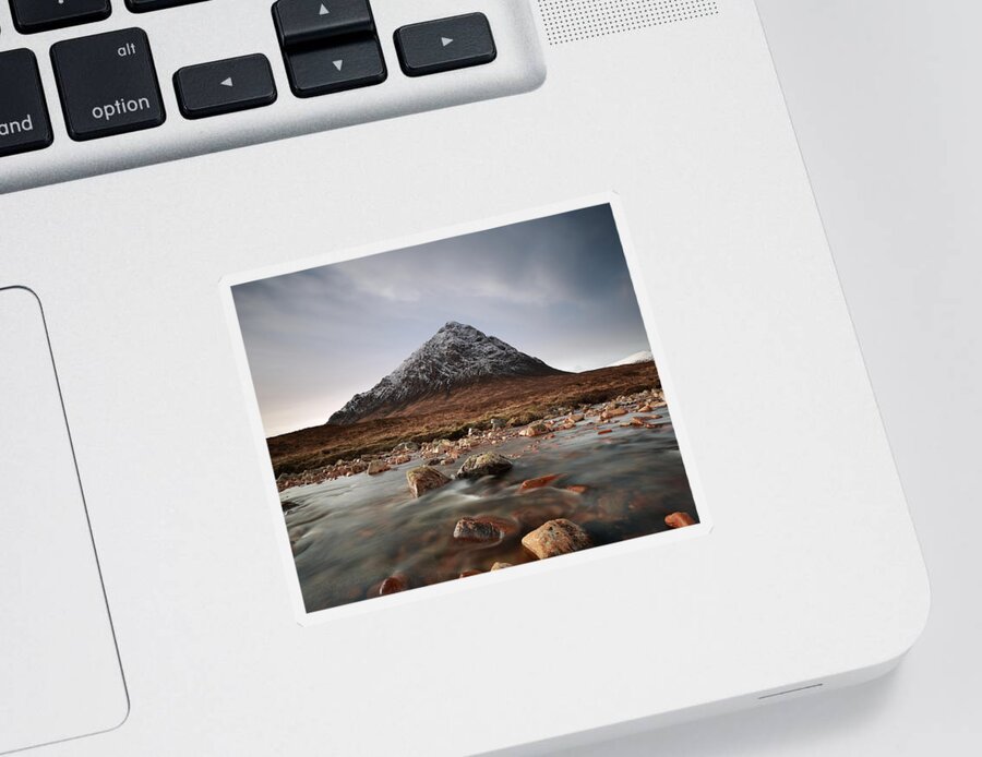 Buachaille Etive Mor Sticker featuring the photograph Buachaille Etive Mor by Maria Gaellman
