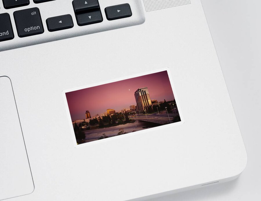 Photography Sticker featuring the photograph Buildings In A City, Sacramento by Panoramic Images