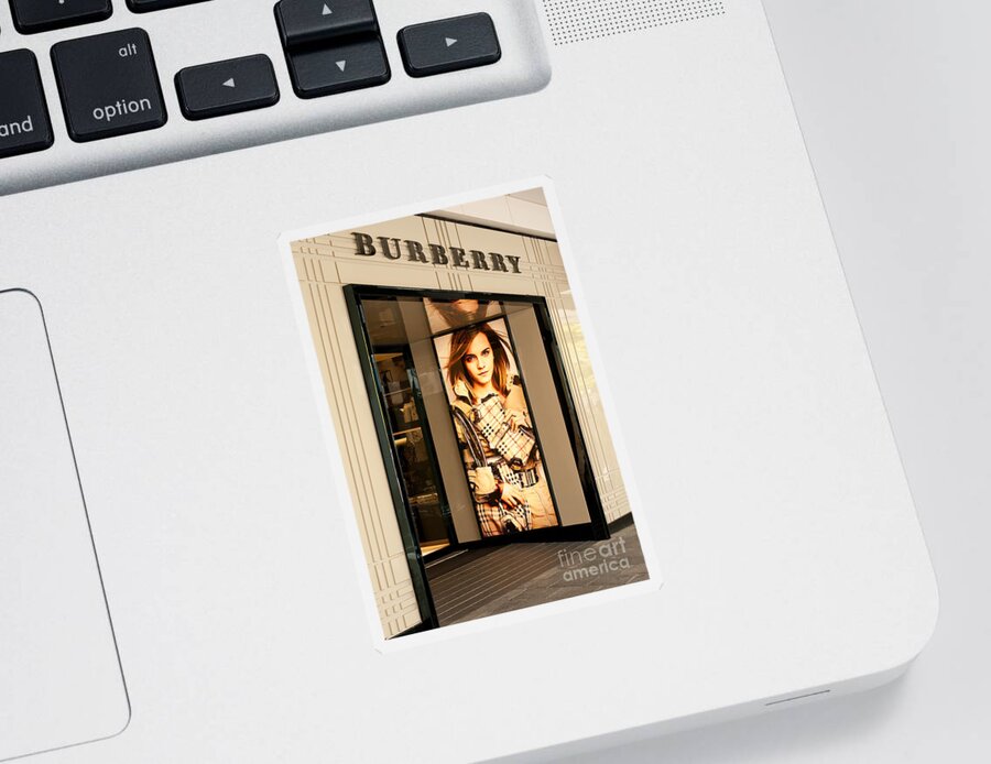 Burberry Sticker featuring the photograph Burberry Emma Watson 01 by Rick Piper Photography