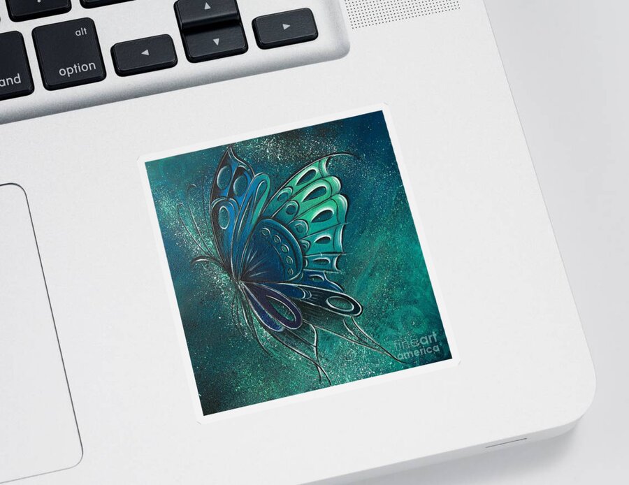 Reina Sticker featuring the painting Butterfly 2 by Reina Cottier
