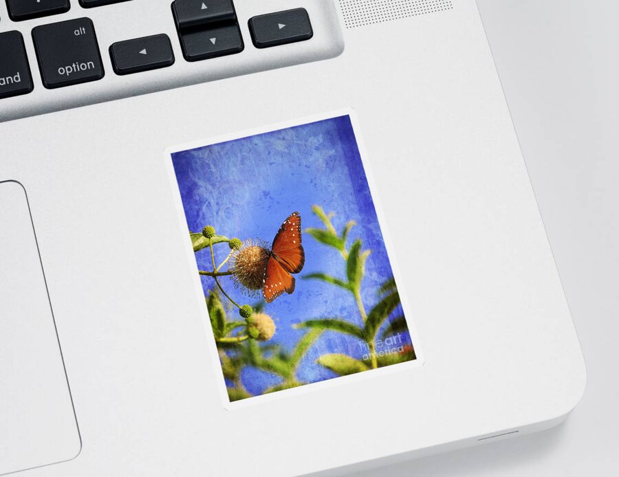 Butterflies Sticker featuring the photograph Butterfly - Bow to the Queen by Ella Kaye Dickey