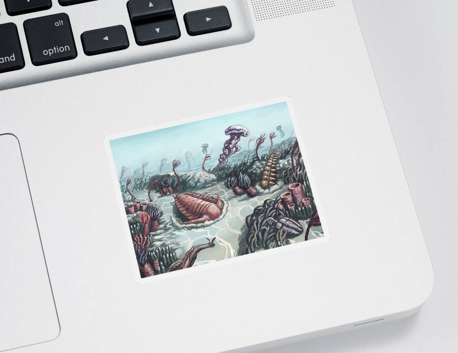 Nature Sticker featuring the photograph Cambrian Period, Illustration by Spencer Sutton