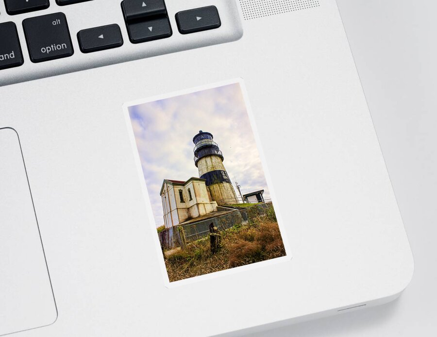 Lighthouse Sticker featuring the photograph Cape Disappointment by Cathy Anderson