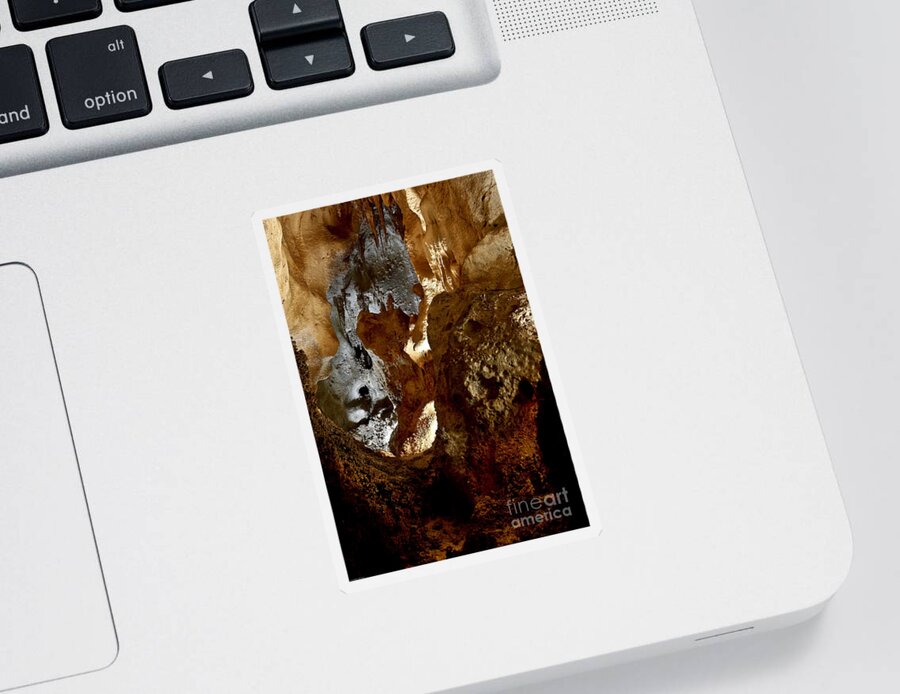 Abstracts Sticker featuring the photograph Carlsbad Caverns #1 by Kathy McClure
