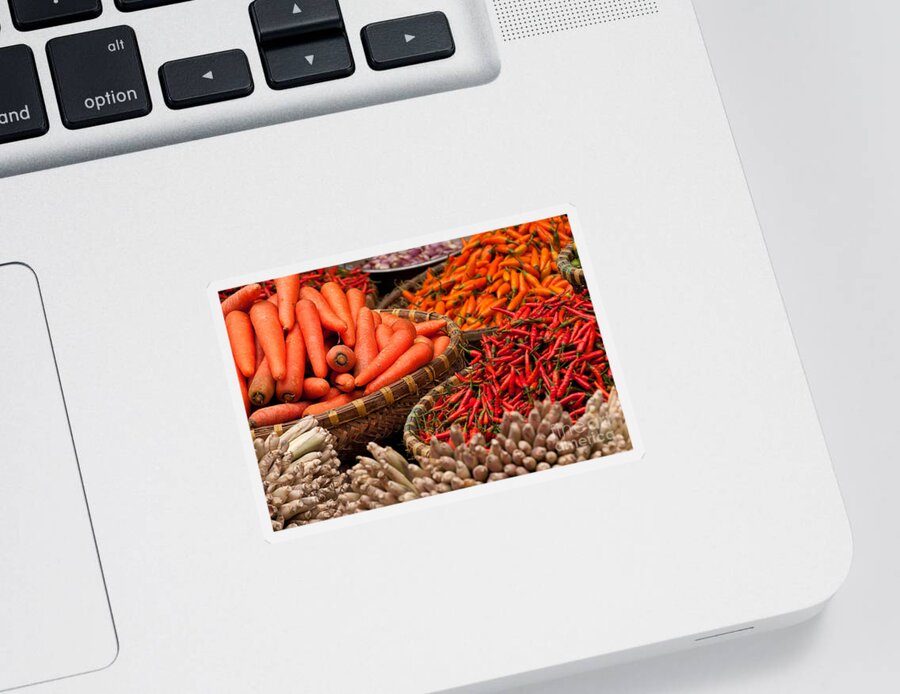 Basket Sticker featuring the photograph Carrots 02 by Rick Piper Photography