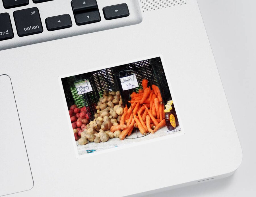 Carrot Sticker featuring the photograph Carrots Potatoes and Honey by Susan Savad