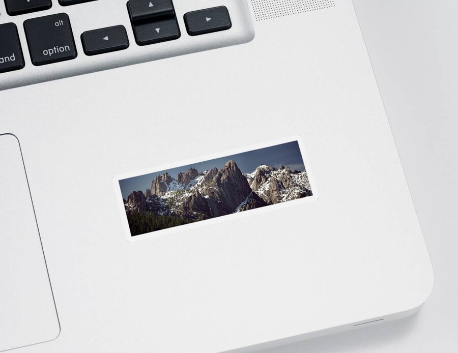 Castle Crags Sticker featuring the photograph Castle Crags Panorama by James B Toy