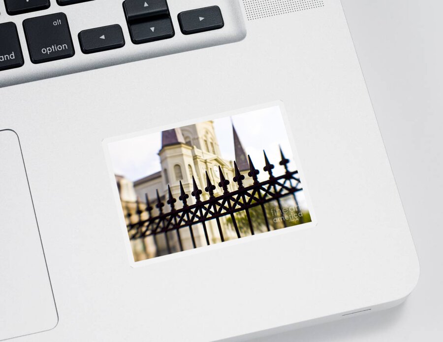 St. Louis Cathedral Sticker featuring the photograph Cathedral Basilica by Scott Pellegrin