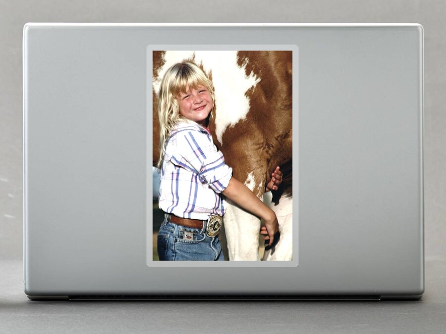 Ranch Sticker featuring the photograph Champ And Peanut by Jerry Sodorff