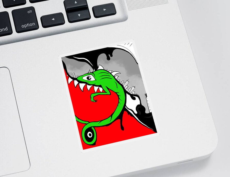 Lizard Sticker featuring the digital art Change by Craig Tilley