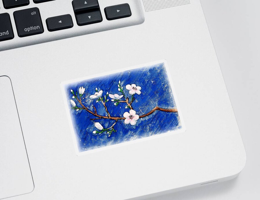 Cherry Sticker featuring the painting Cherry Blossoms by Irina Sztukowski