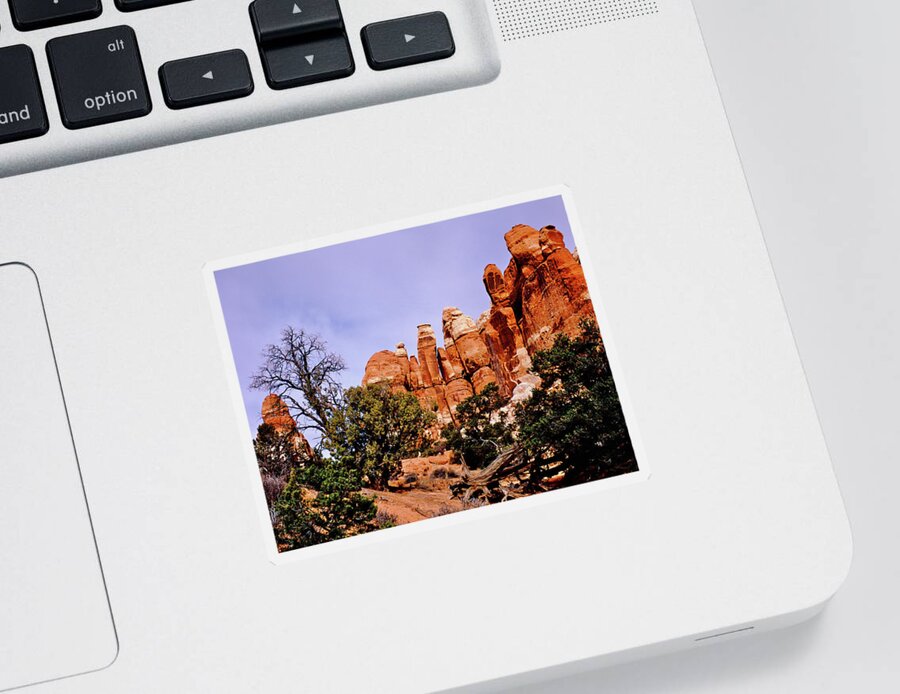 Canyonlands National Park Sticker featuring the photograph Chesler Park Pinnacles by Ed Riche