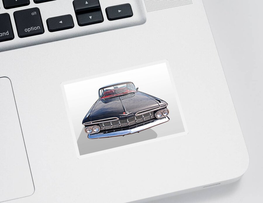 Chevrolet Impala Sticker featuring the photograph Chevrolet Impala 1959 Front by Gill Billington