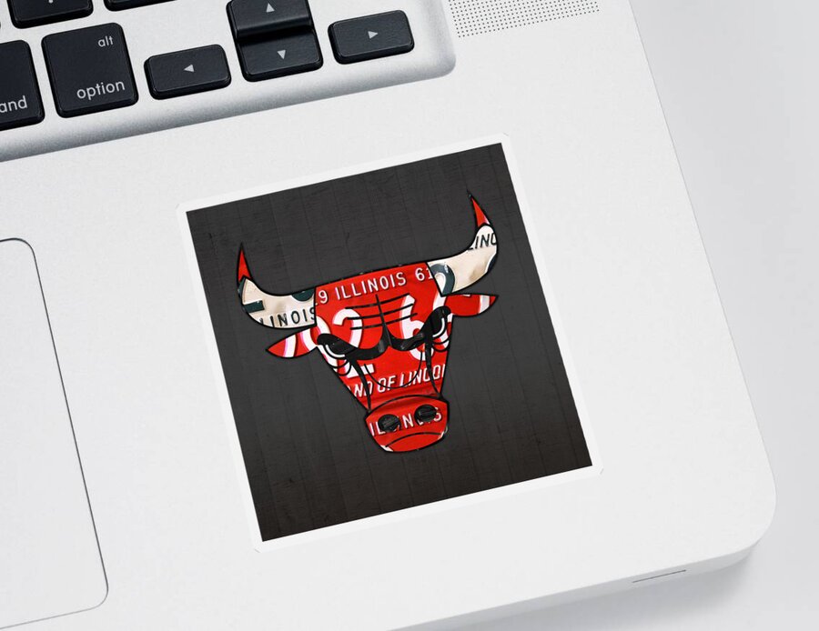 Chicago Bulls Basketball Team Retro Logo Vintage Recycled Illinois License  Plate Art T-Shirt