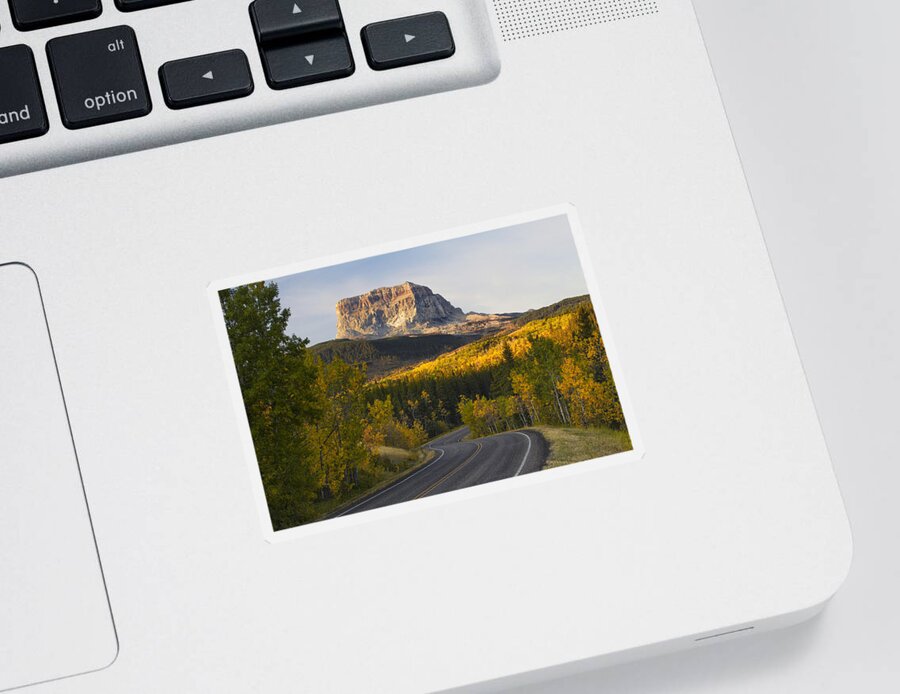 Aspen Sticker featuring the photograph Chief Mountain Highway by Mark Kiver