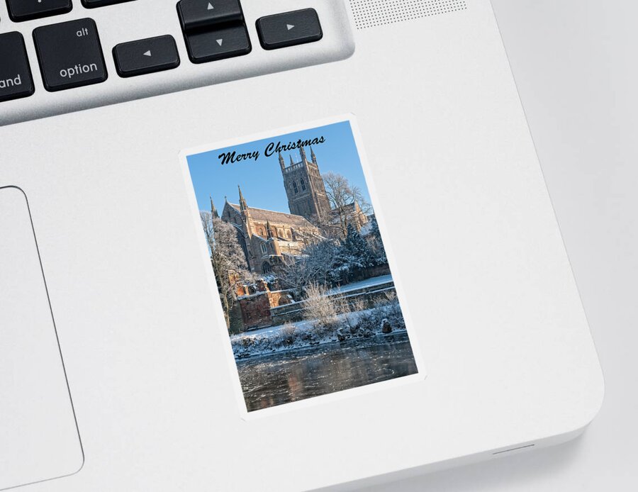 Cathedral Sticker featuring the photograph Christmas Card Church by Roy Pedersen