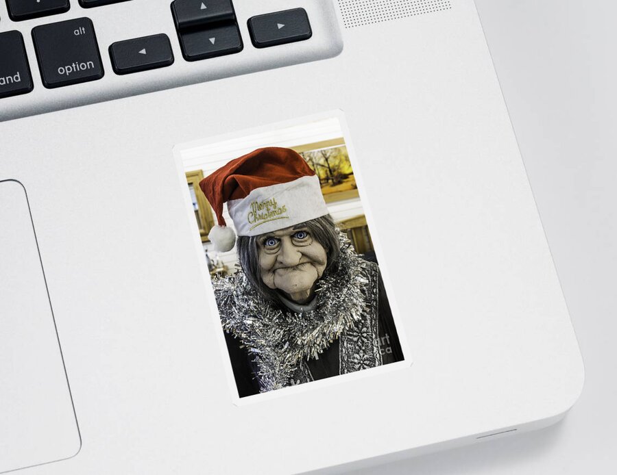 Christmas Grandma Sticker featuring the photograph Christmas Grandma by Steve Purnell