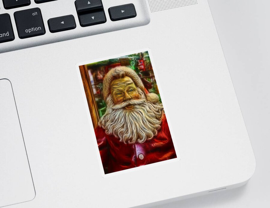 Papai Noel Sticker featuring the photograph Christmas - Santa Claus by Lee Dos Santos