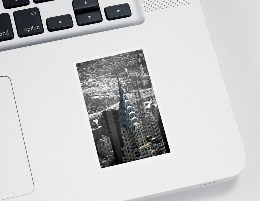 Chrysler Building Sticker featuring the photograph Chrysler Building by Angela DeFrias