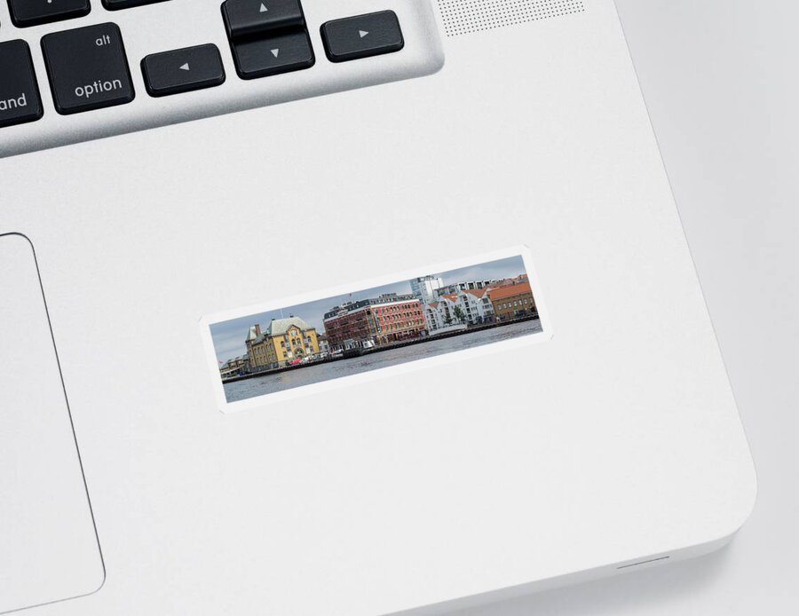 Photography Sticker featuring the photograph City At The Waterfront, Stavanger by Panoramic Images