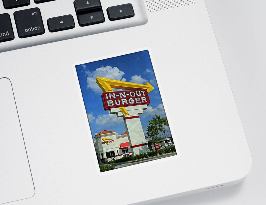 50s Sticker featuring the photograph Classic Cali Burger 1.1 by Stephen Stookey