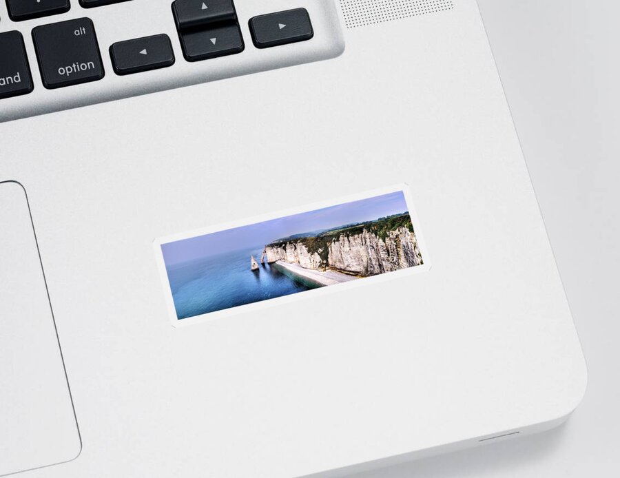 Cliff Sticker featuring the photograph Cliffs of Etretat 1 by Weston Westmoreland