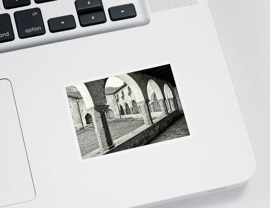 Architecture Sticker featuring the photograph Cloister by Roberto Pagani