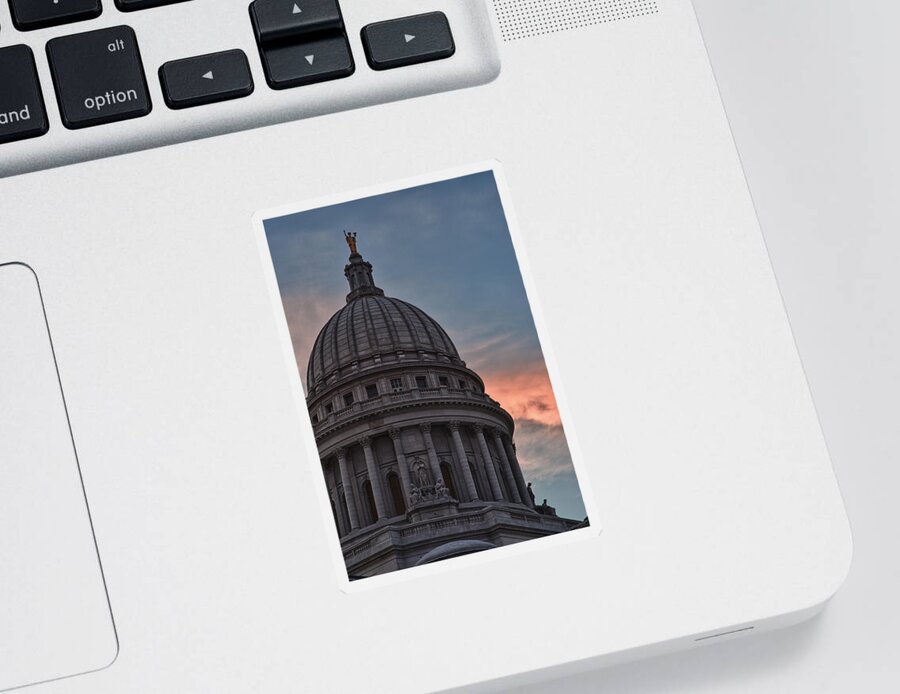 Clouds Sticker featuring the photograph Clouds Over Democracy by Sebastian Musial