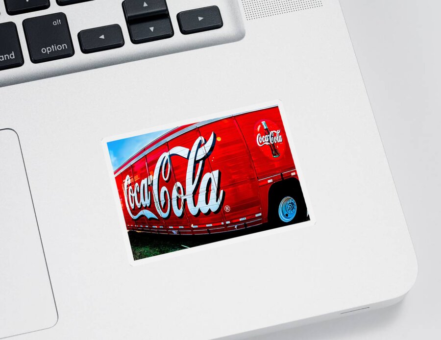 Coke Sticker featuring the photograph Coca Cola Busting Out by Robert L Jackson