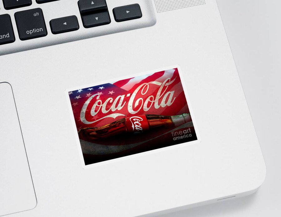 Coke Ads Life Sticker featuring the mixed media Coke Ads Life by Jon Neidert