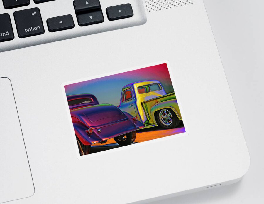 Hot Rods Sticker featuring the photograph Color Me A Hot Rod by Christopher McKenzie
